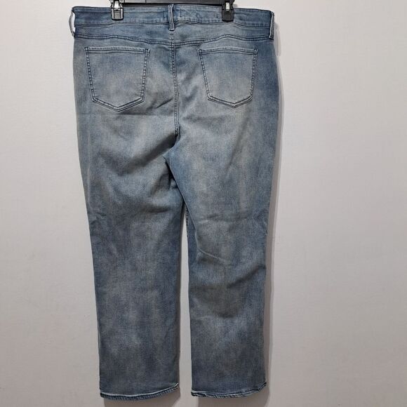 NYDJ Marilyn Straight Woven Side Trim Liftxtuck Technology Light Wash Blue Sz 18 - Picture 15 of 15